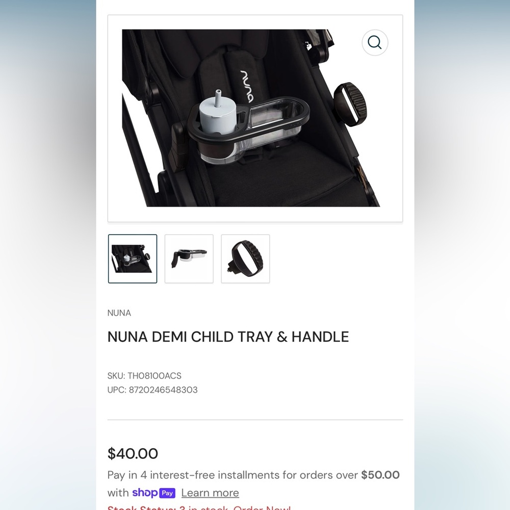 Nuna Demi Child Tray